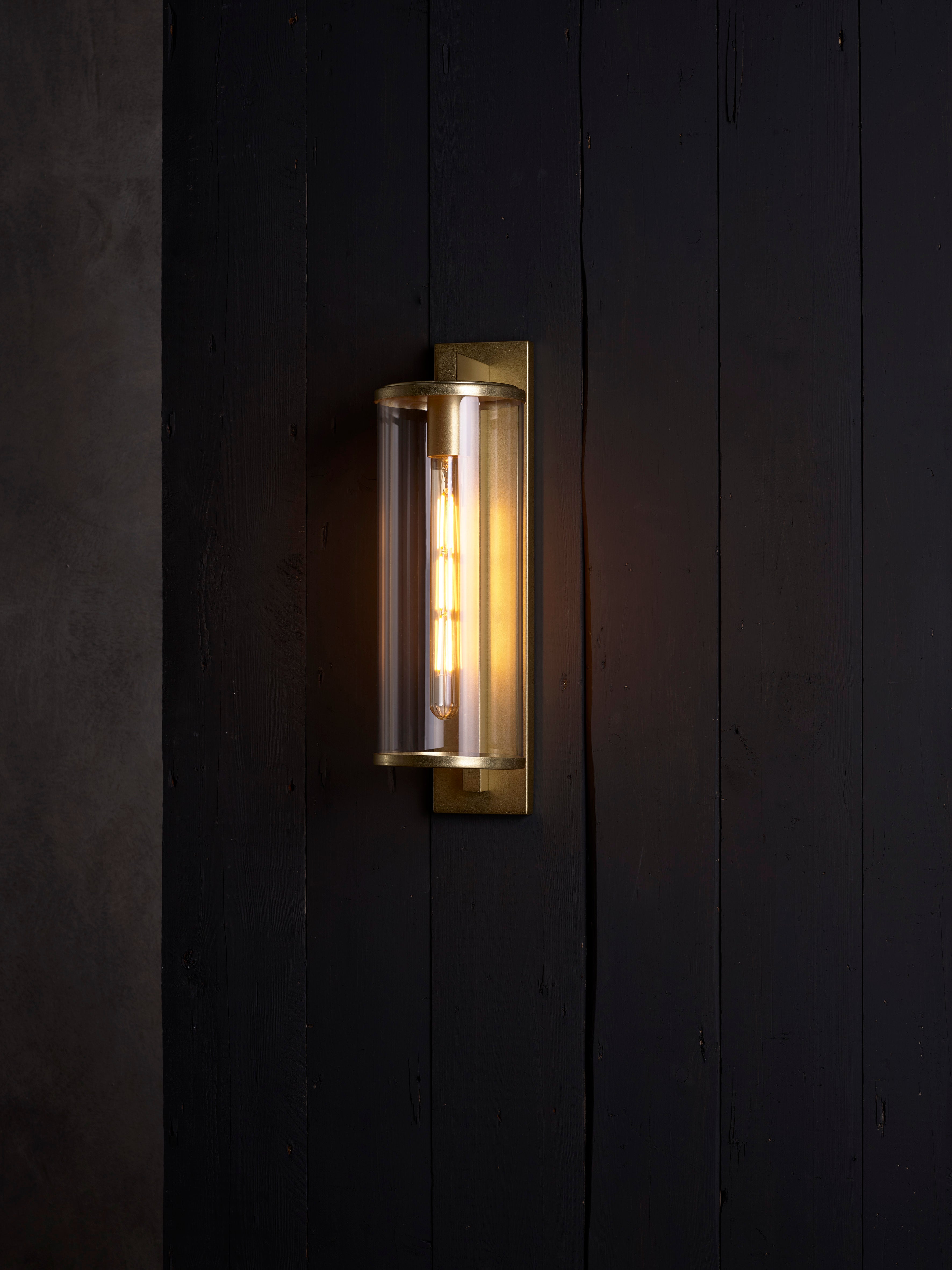 Astro Pimlico 500 Outdoor Porch Wall Light in Antique Brass