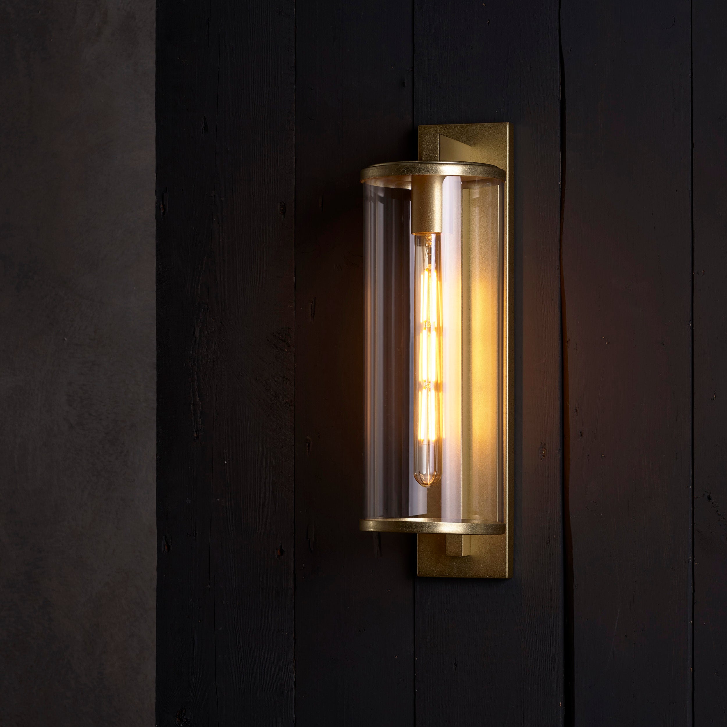 Astro Pimlico 500 Outdoor Porch Wall Light in Antique Brass