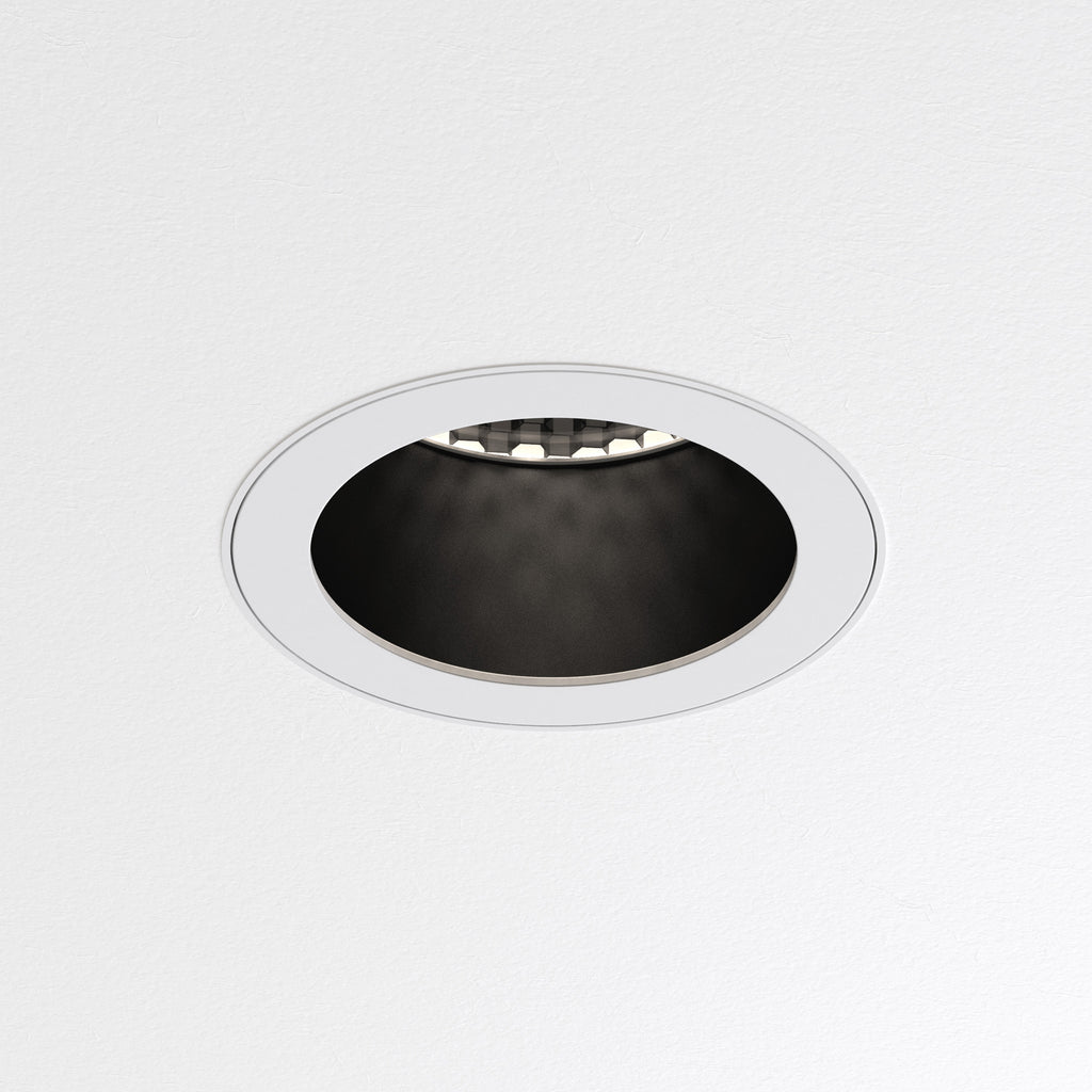Astro Pinhole Slimline Round Fixed Flush Fire-Rated Bathroom Downlight in Matt White 1434007