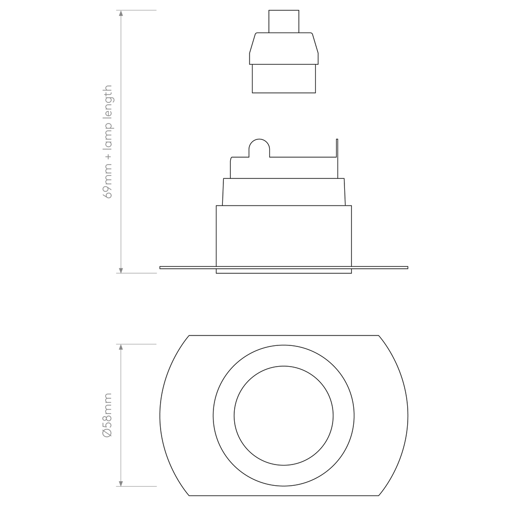 Astro Pinhole Slimline Round Fixed Flush Fire-Rated Bathroom Downlight in Matt White 1434007