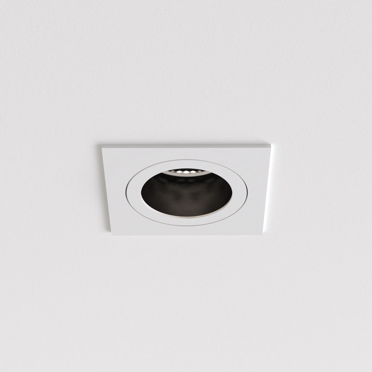 Astro Pinhole Slimline Square Fixed Fire-Rated Bathroom Downlight in Matt White 1434002