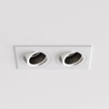 Astro Pinhole Twin Adjustable Downlight Square in Matt White 1434005