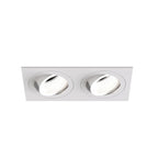 Astro Pinhole Twin Adjustable Downlight Square in Matt White 1434005