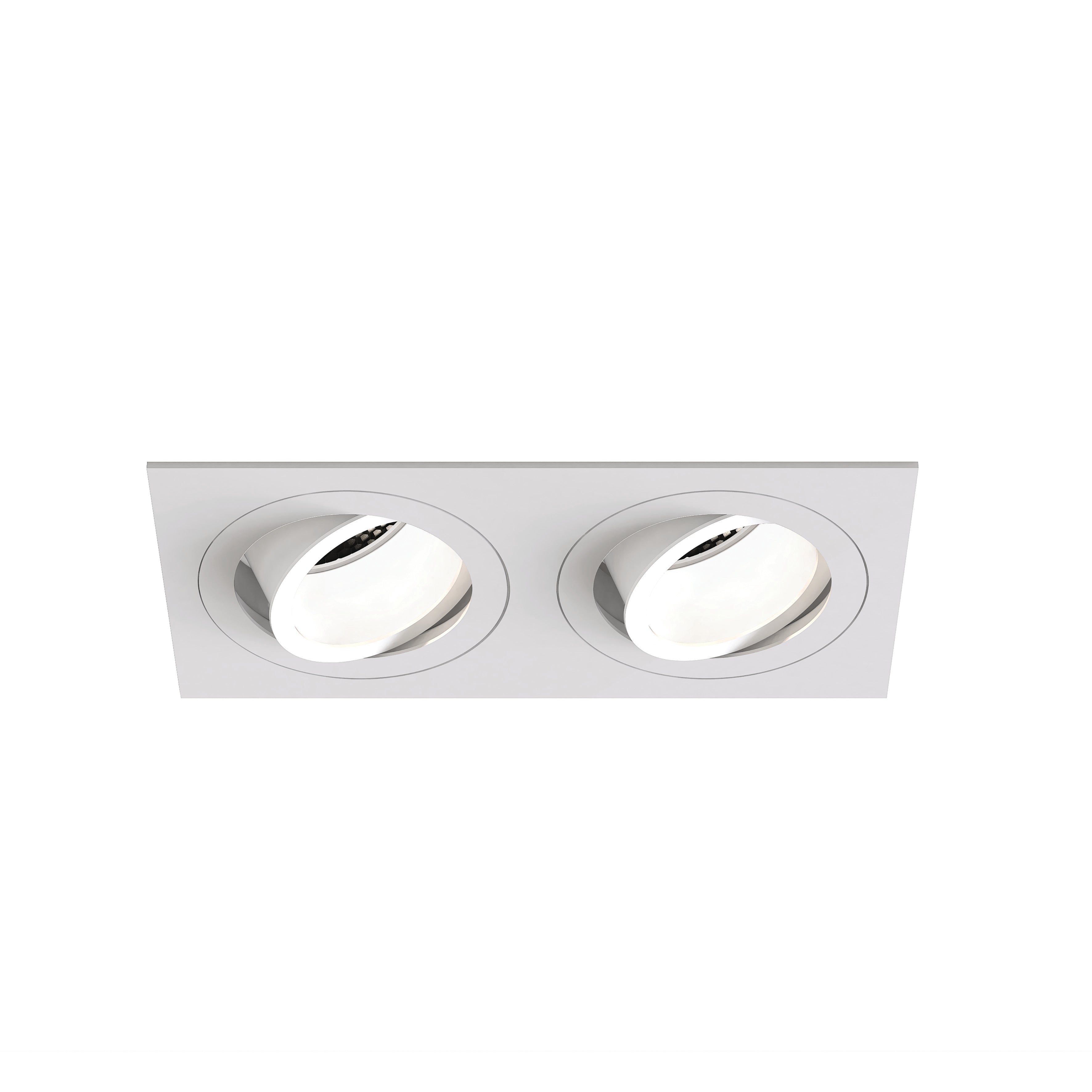 Astro Pinhole Twin Adjustable Downlight Square in Matt White 1434005