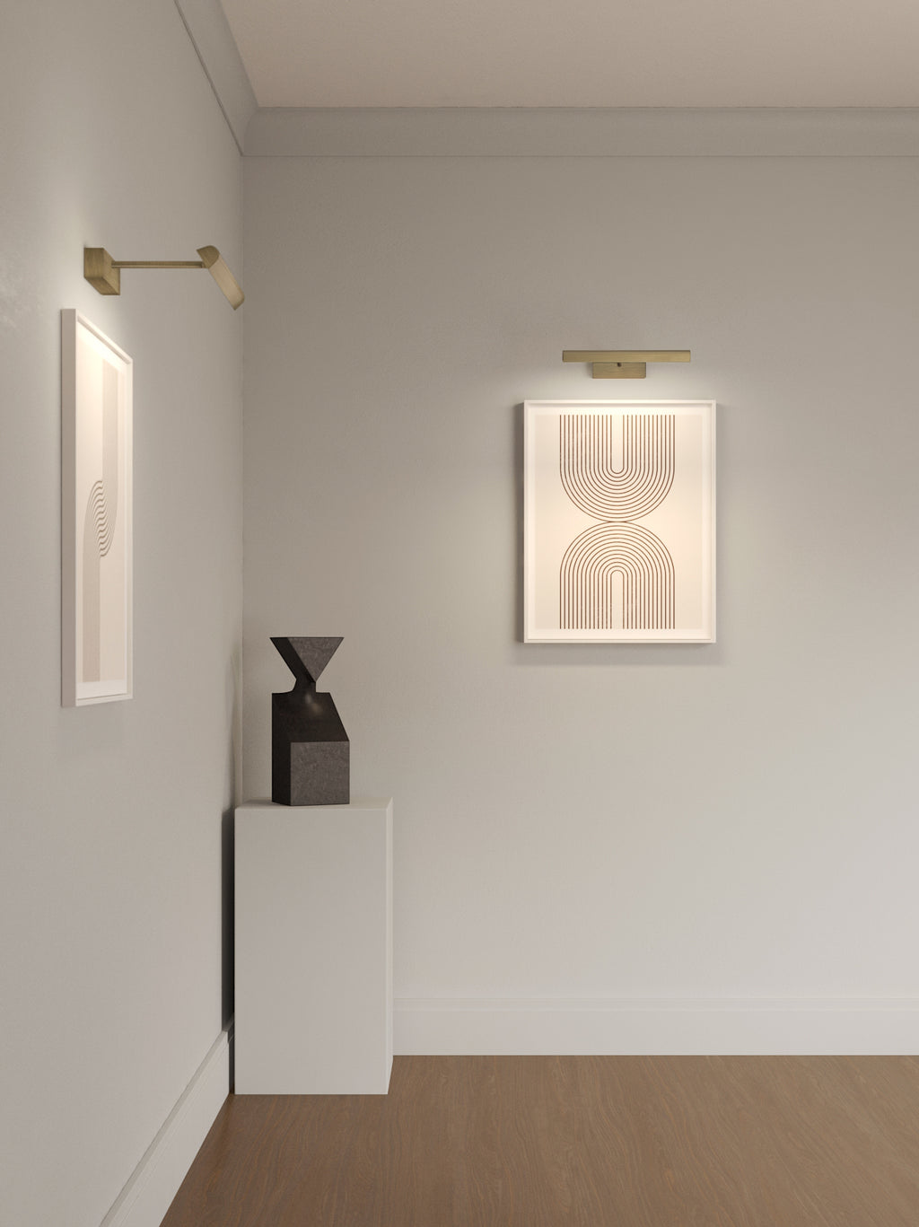 Astro Renoir 350 Picture Light in Matt Brushed Brass