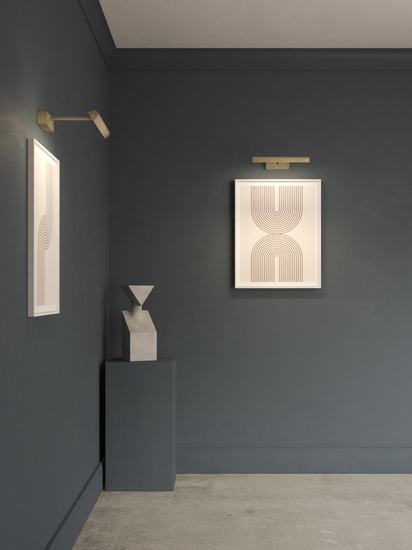 Astro Renoir 350 Picture Light in Matt Brushed Brass