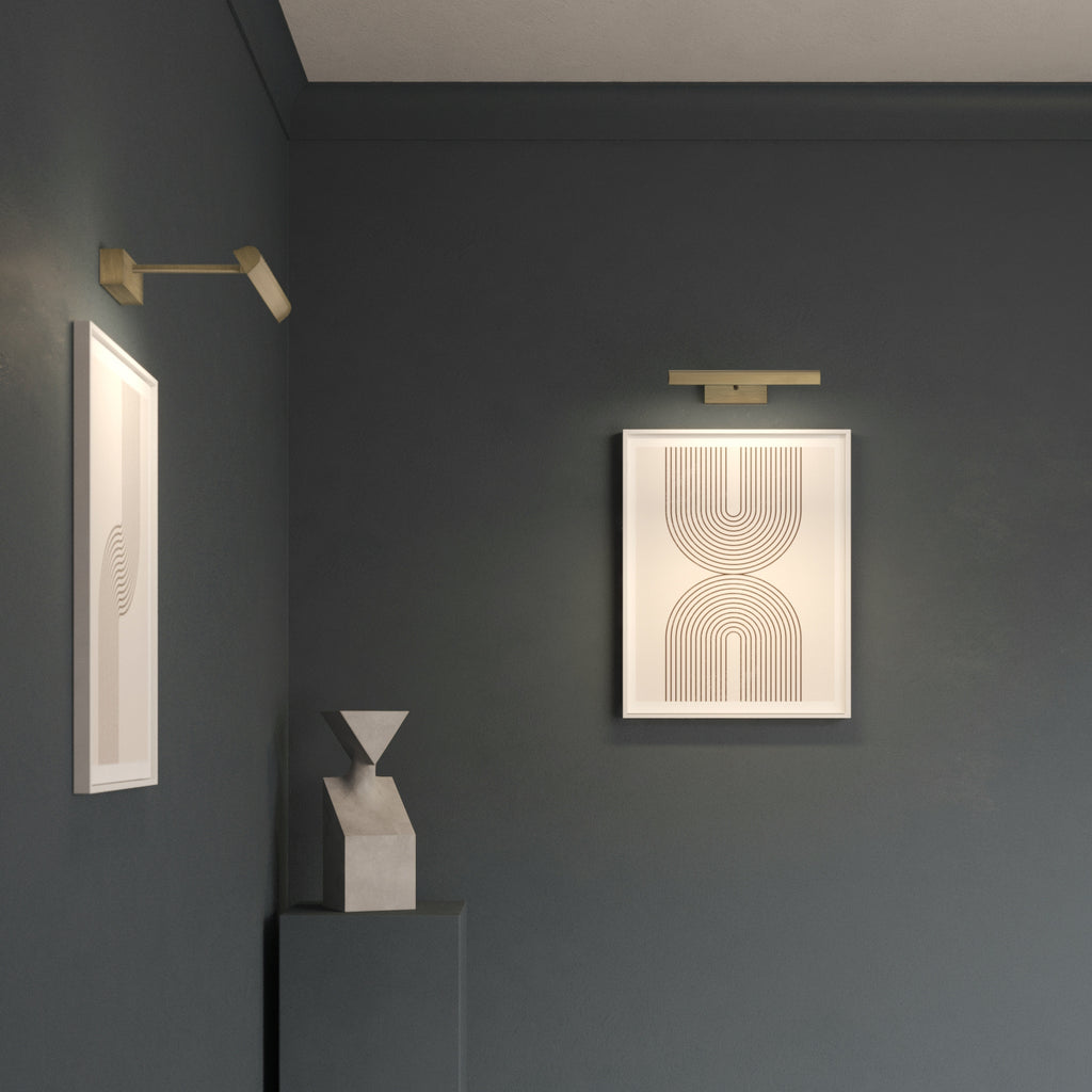 Astro Renoir 350 Picture Light in Matt Brushed Brass