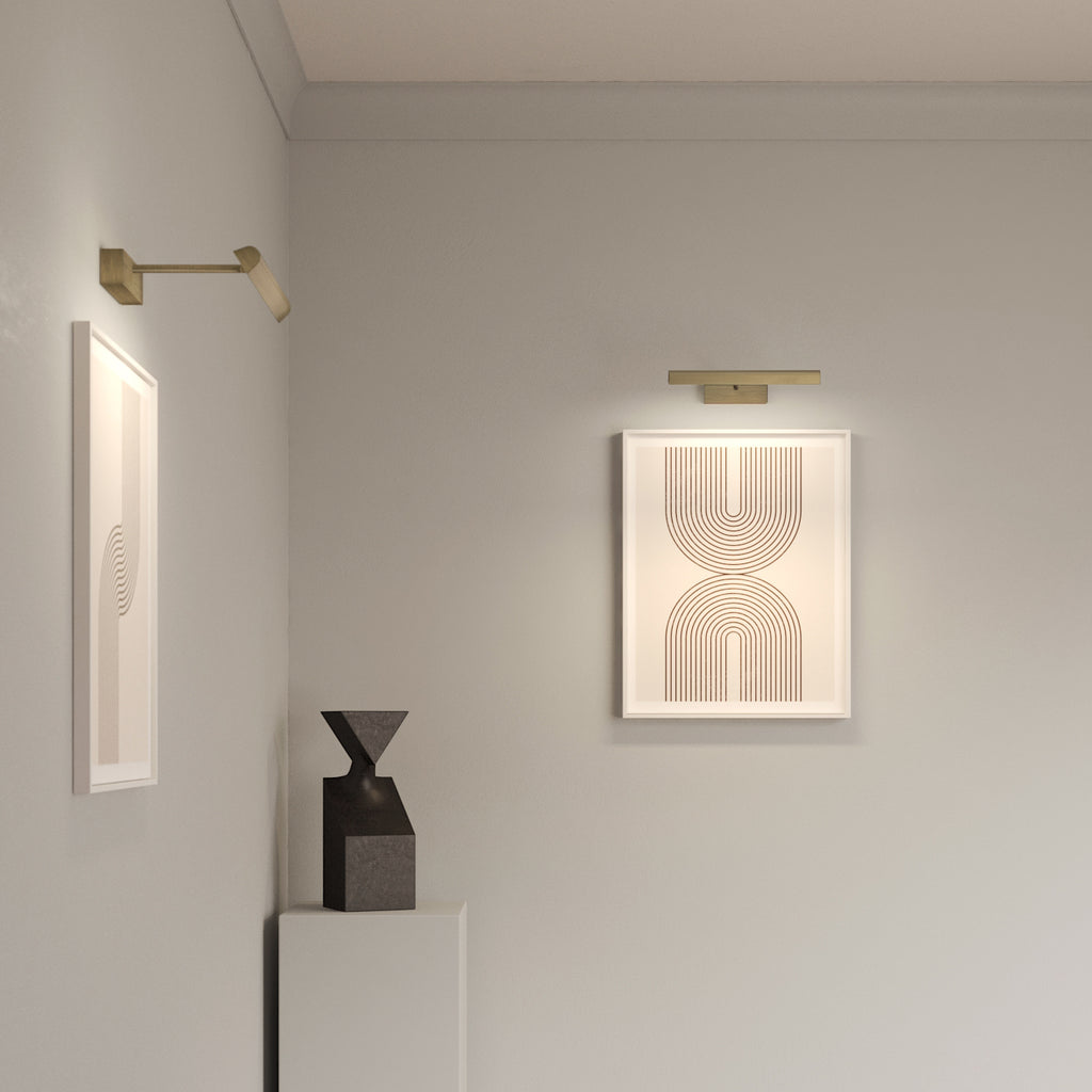 Astro Renoir 350 Picture Light in Matt Brushed Brass