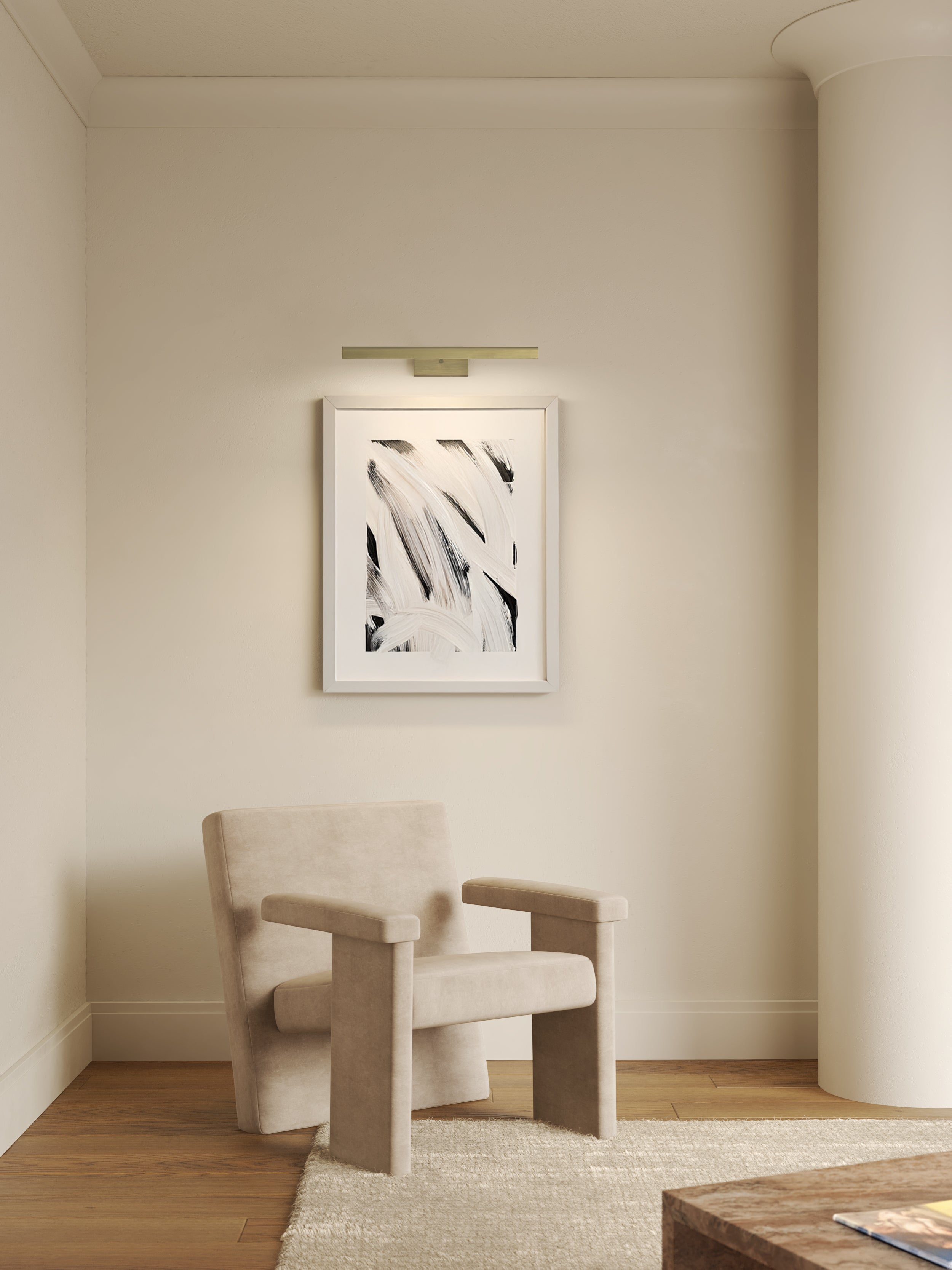 Astro Renoir 520 Picture Light in Matt Brushed Brass