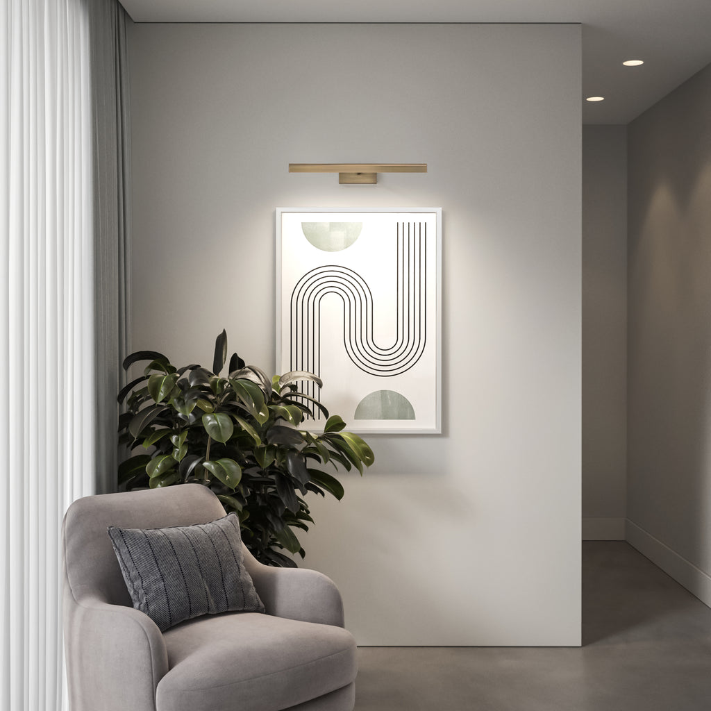Astro Renoir 520 Picture Light in Matt Brushed Brass