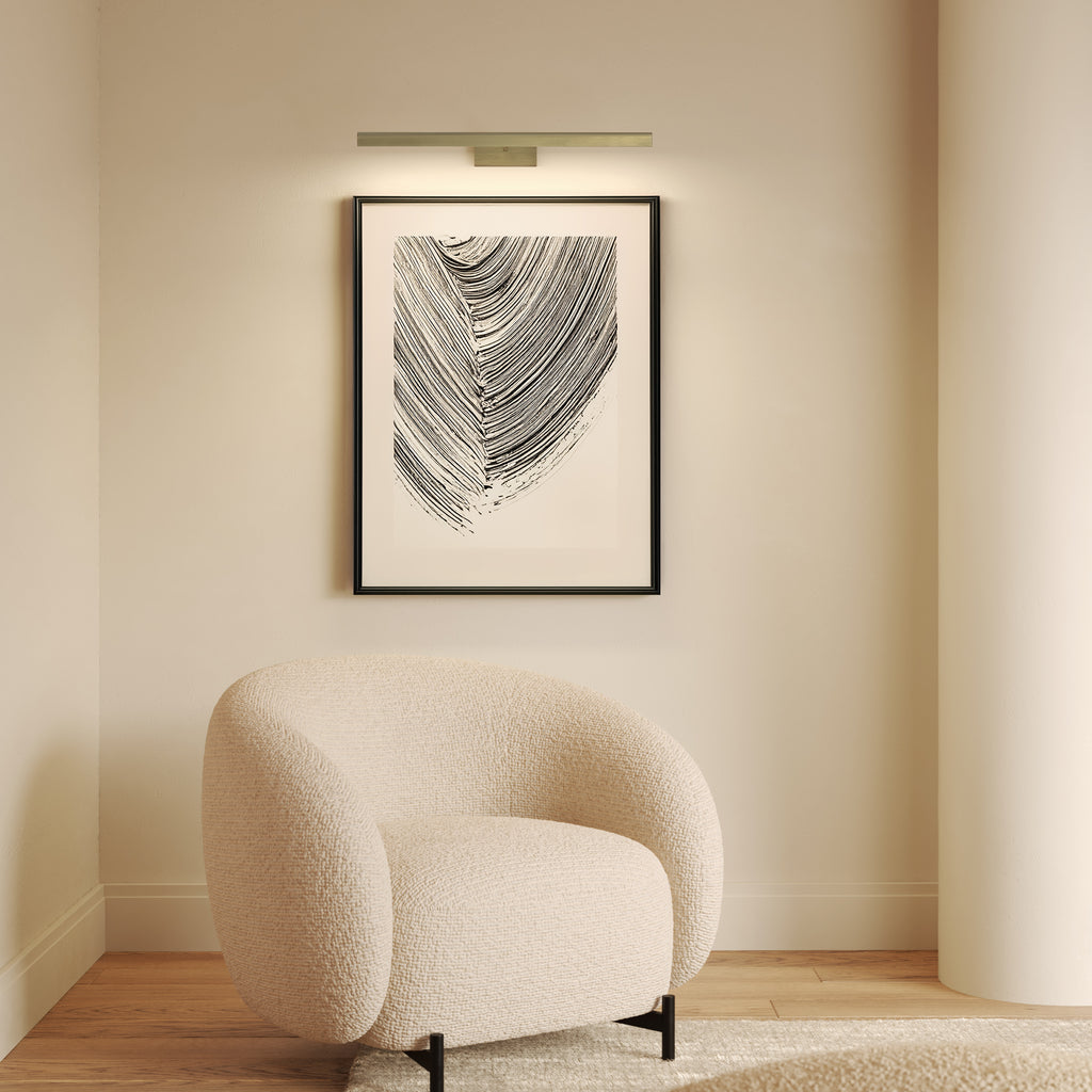 Astro Renoir 680 Picture Light in Matt Brushed Brass