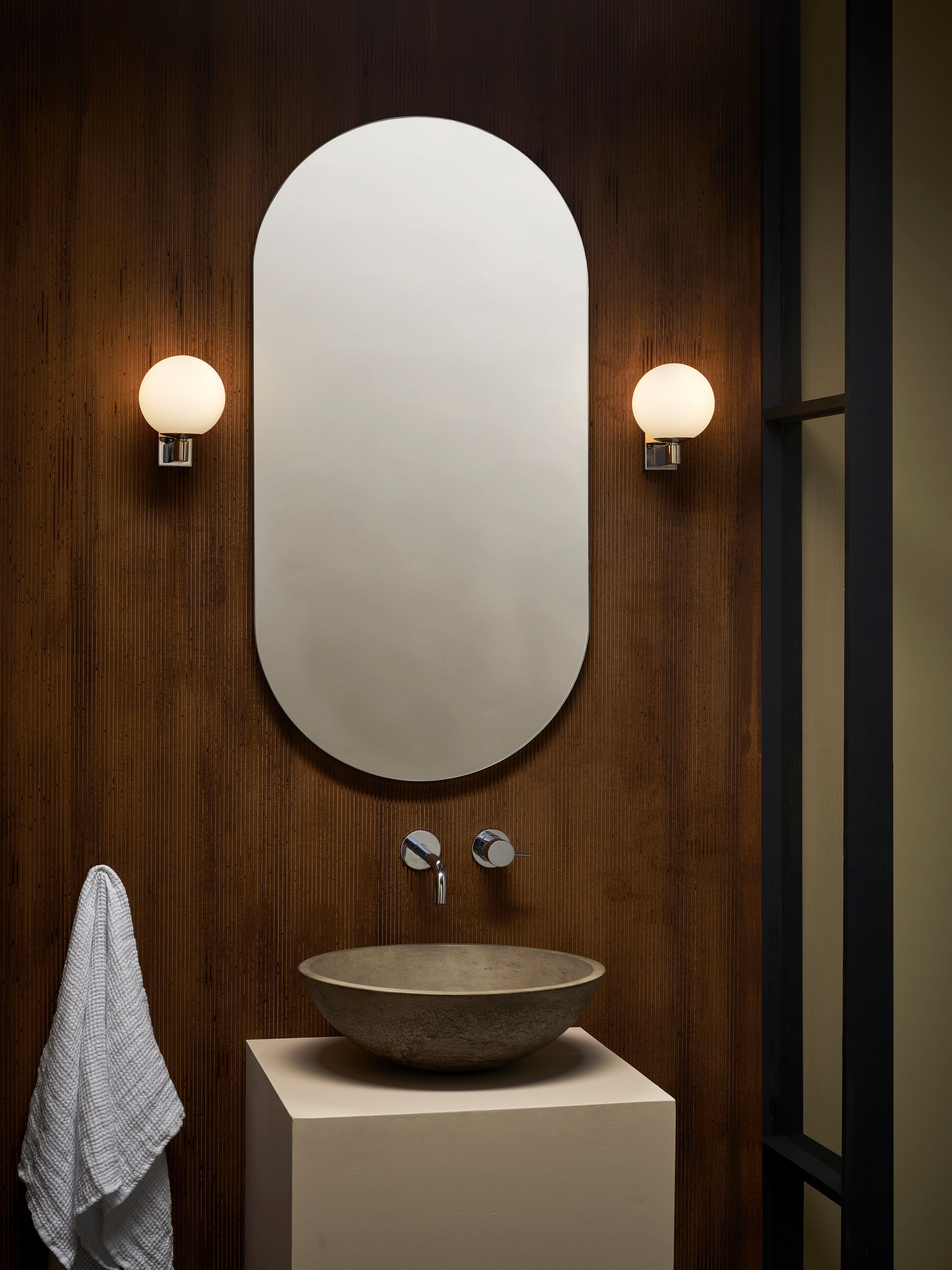 Astro Sagara Bathroom Wall Light in Polished Chrome