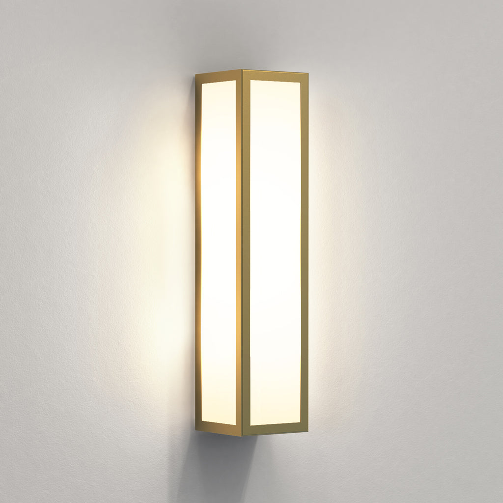 Astro Salerno Outdoor Wall Light in Natural Brass