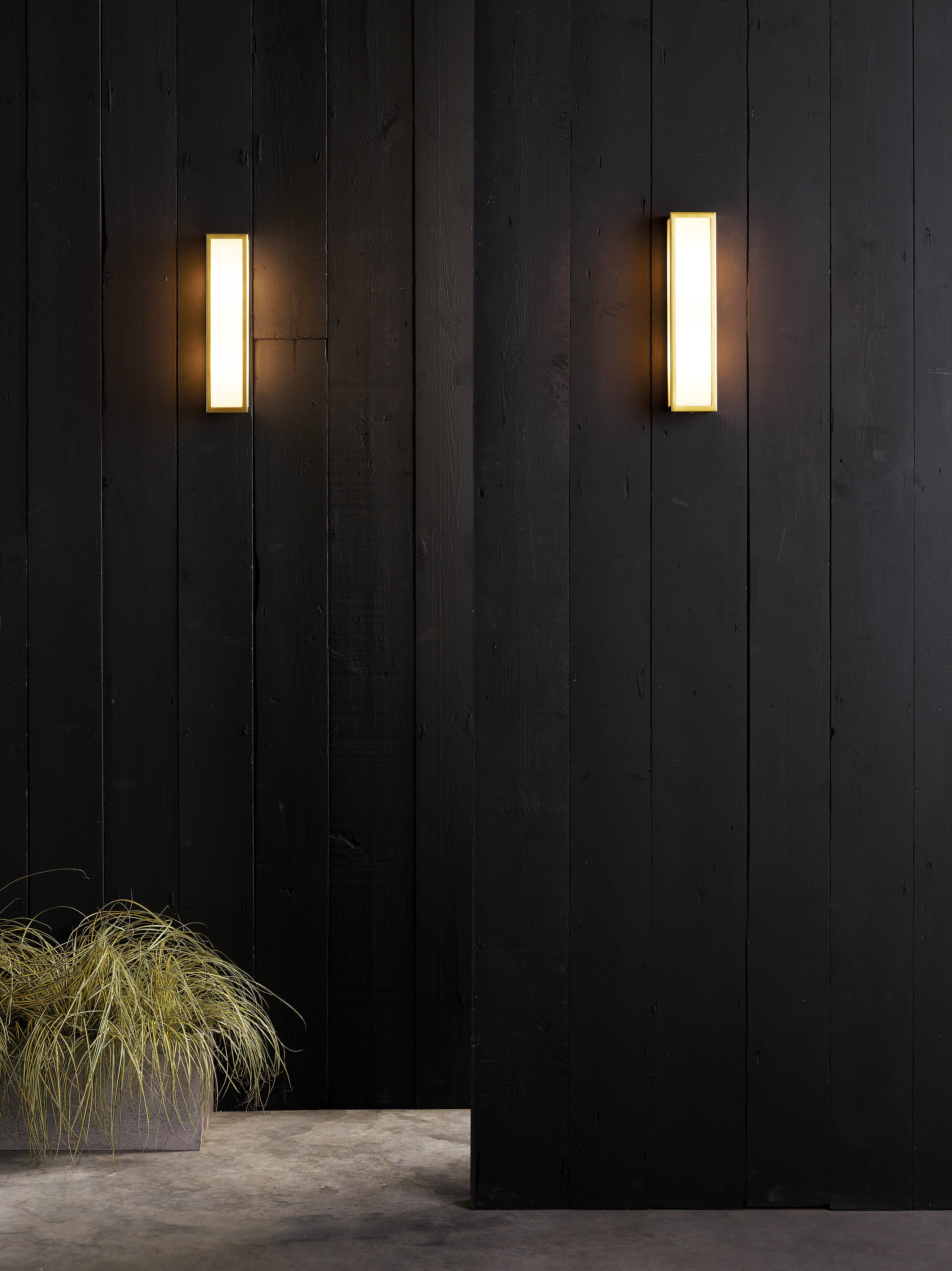 Astro Salerno Outdoor Wall Light in Natural Brass