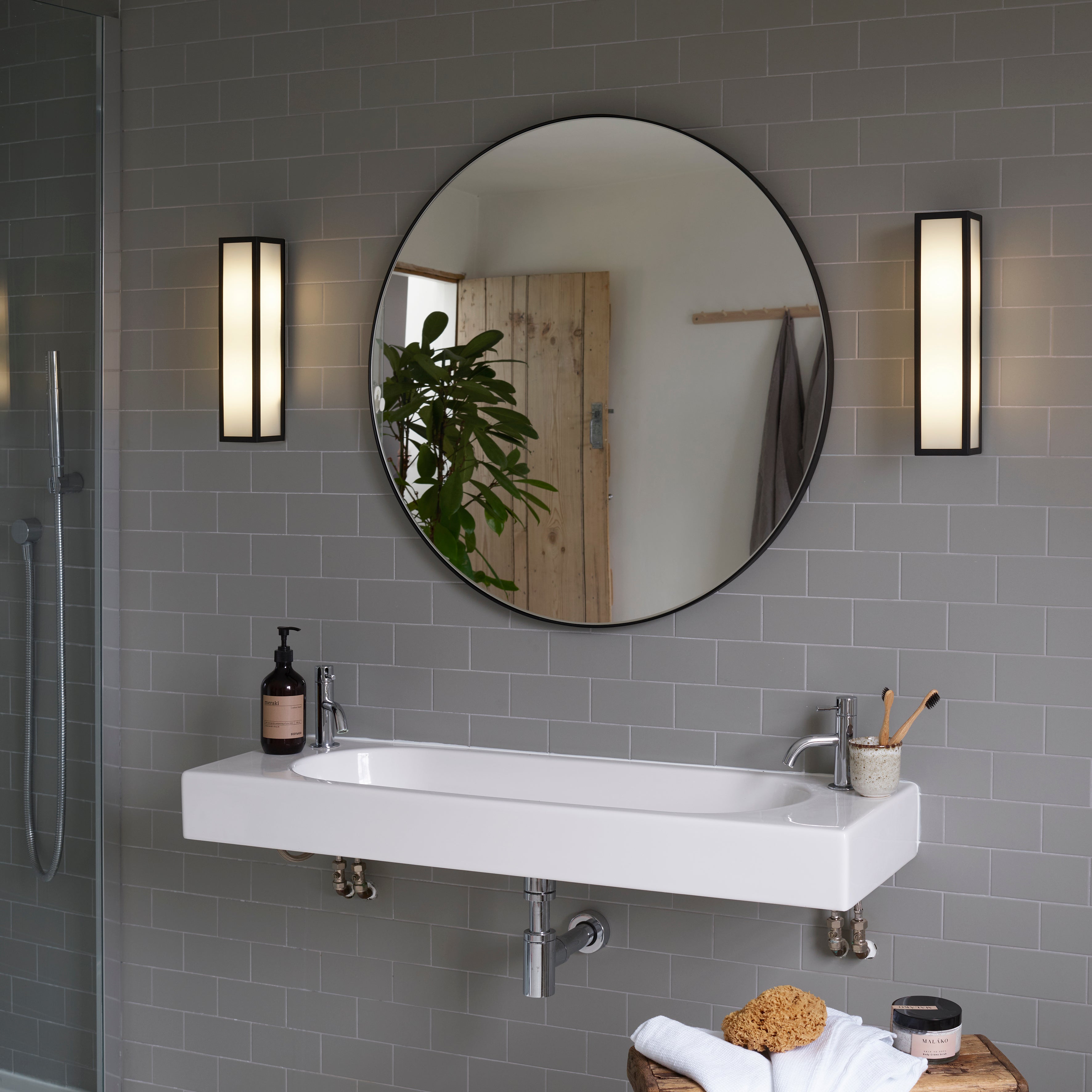 Astro Salerno Outdoor Wall Light in Textured Black