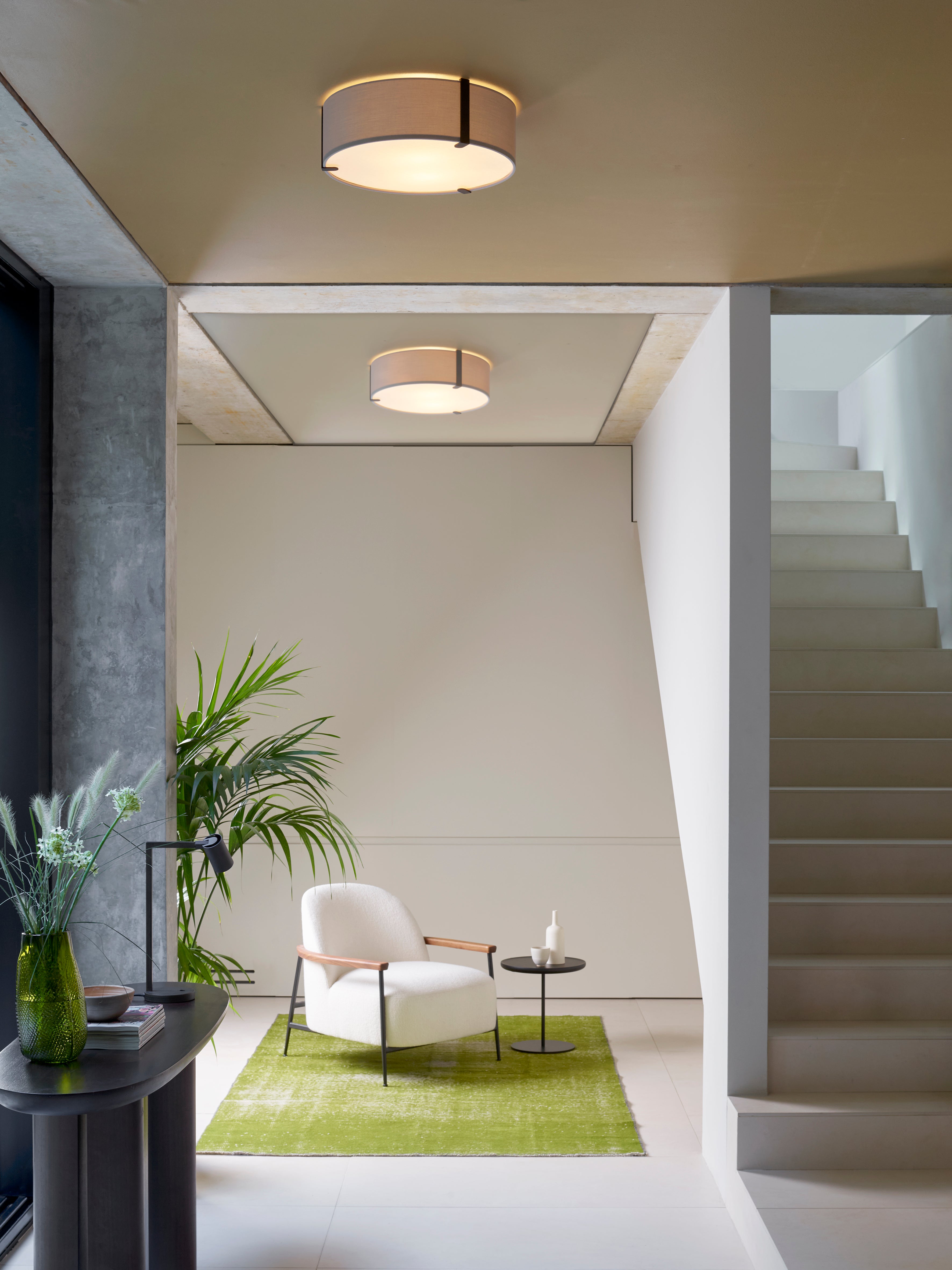 Astro Salina 400 Ceiling Light in Putty Fabric