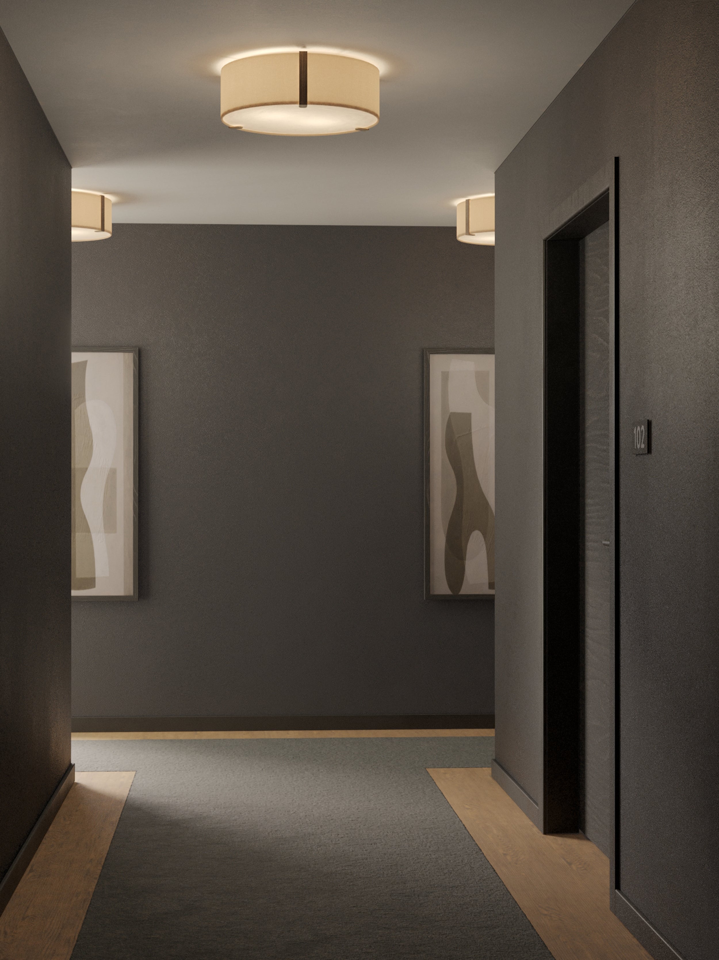 Astro Salina 400 Ceiling Light in Putty Fabric