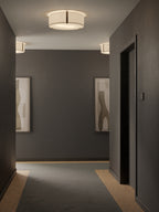 Astro Salina 400 Ceiling Light in White Fabric