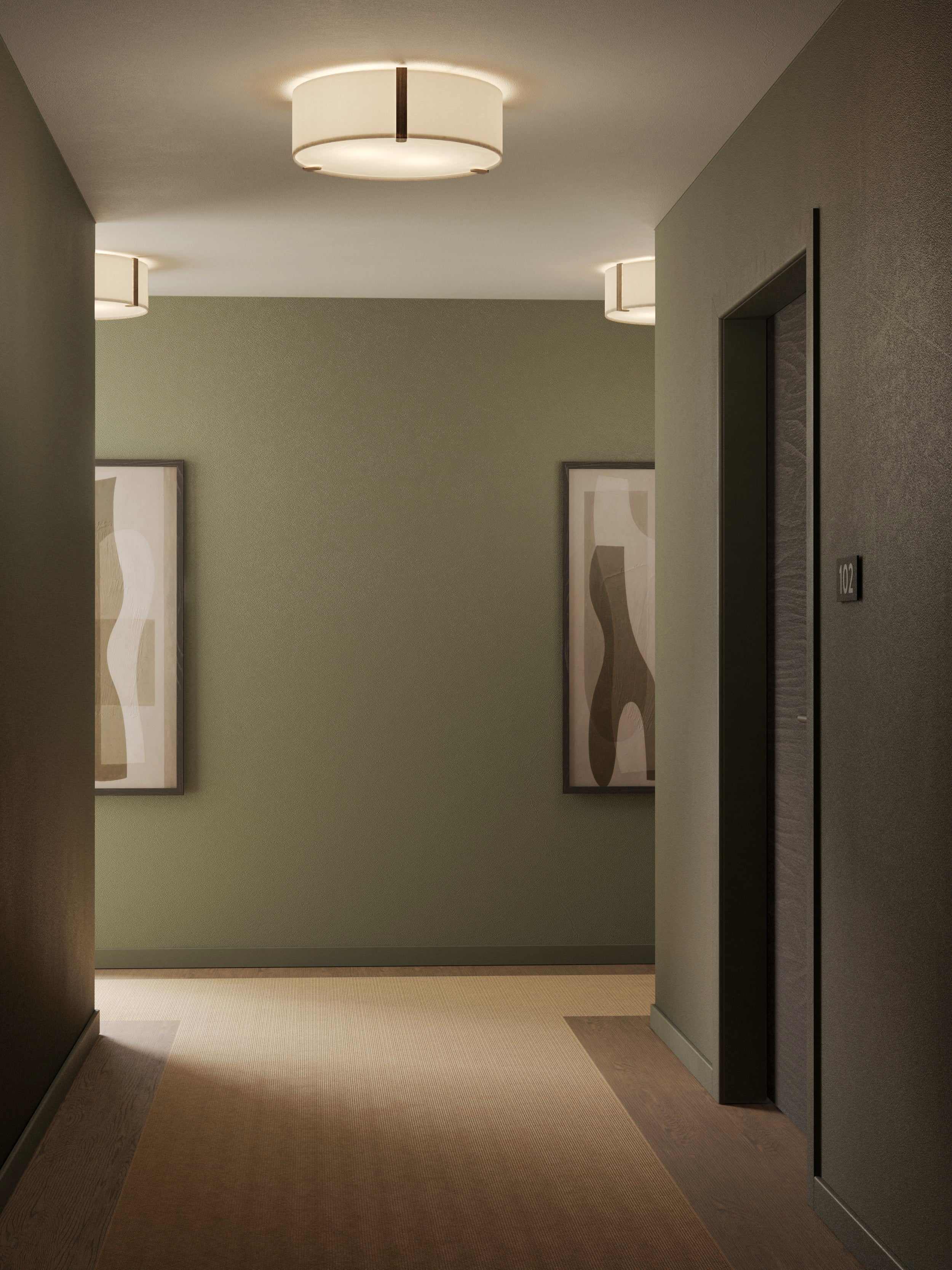 Astro Salina 400 Ceiling Light in White Fabric