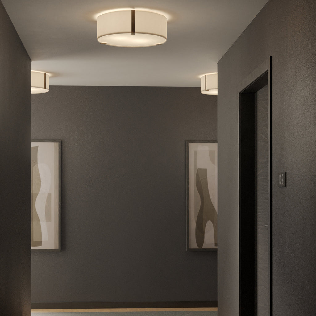Astro Salina 400 Ceiling Light in White Fabric