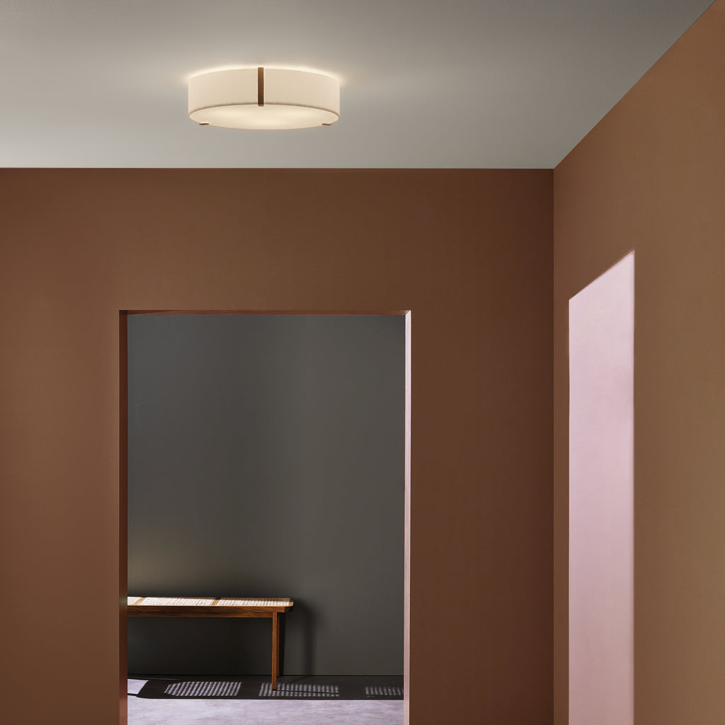 Astro Salina 550 Ceiling Light in White Fabric