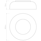 Astro Syros Bathroom Ceiling Light in White Glass