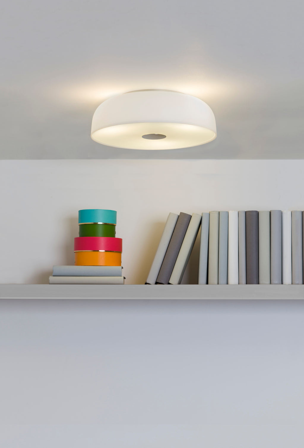 Astro Syros Bathroom Ceiling Light in White Glass