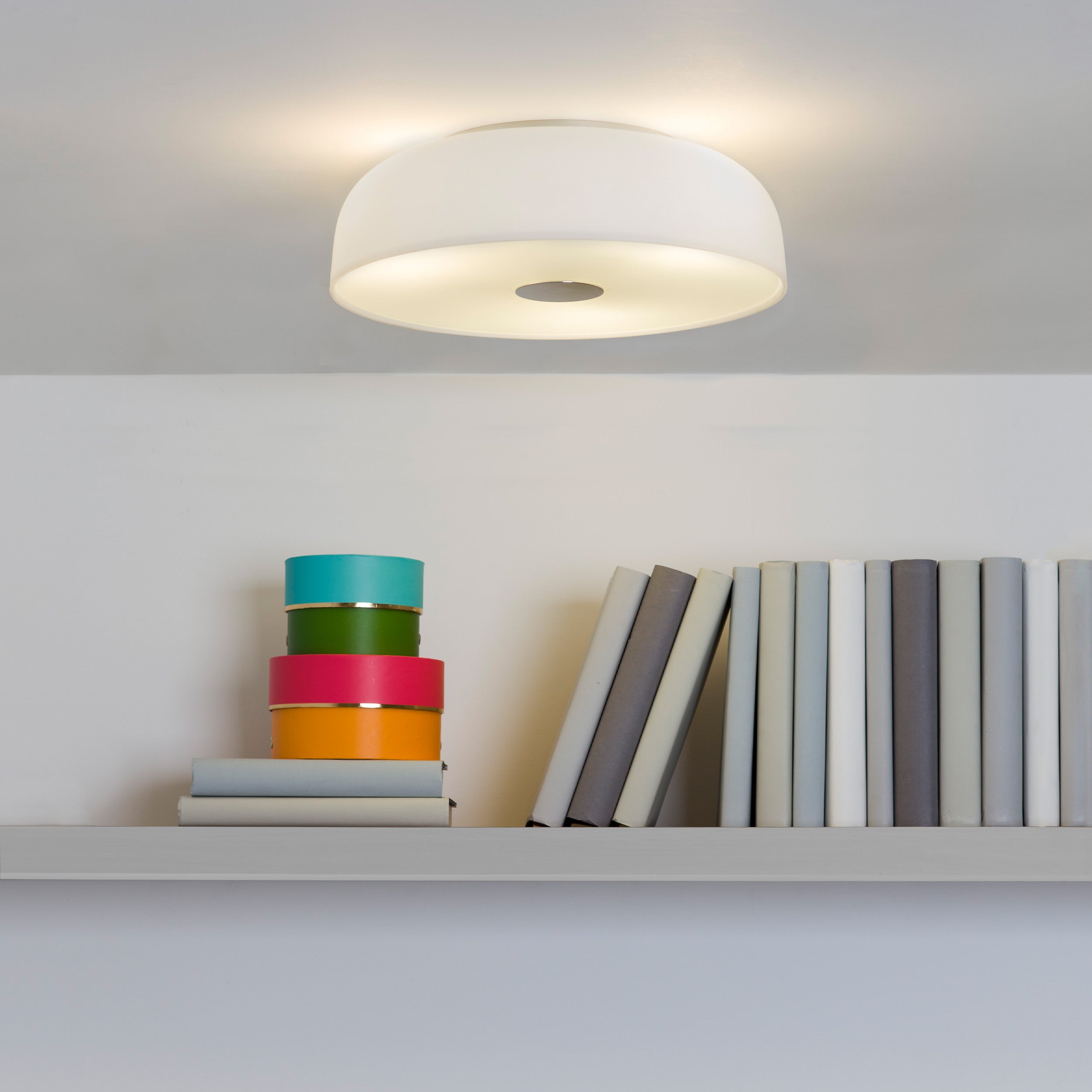 Astro Syros Bathroom Ceiling Light in White Glass