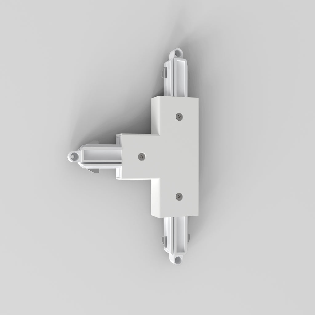 Astro T Connector Left Nearside Earth Track in Matt White