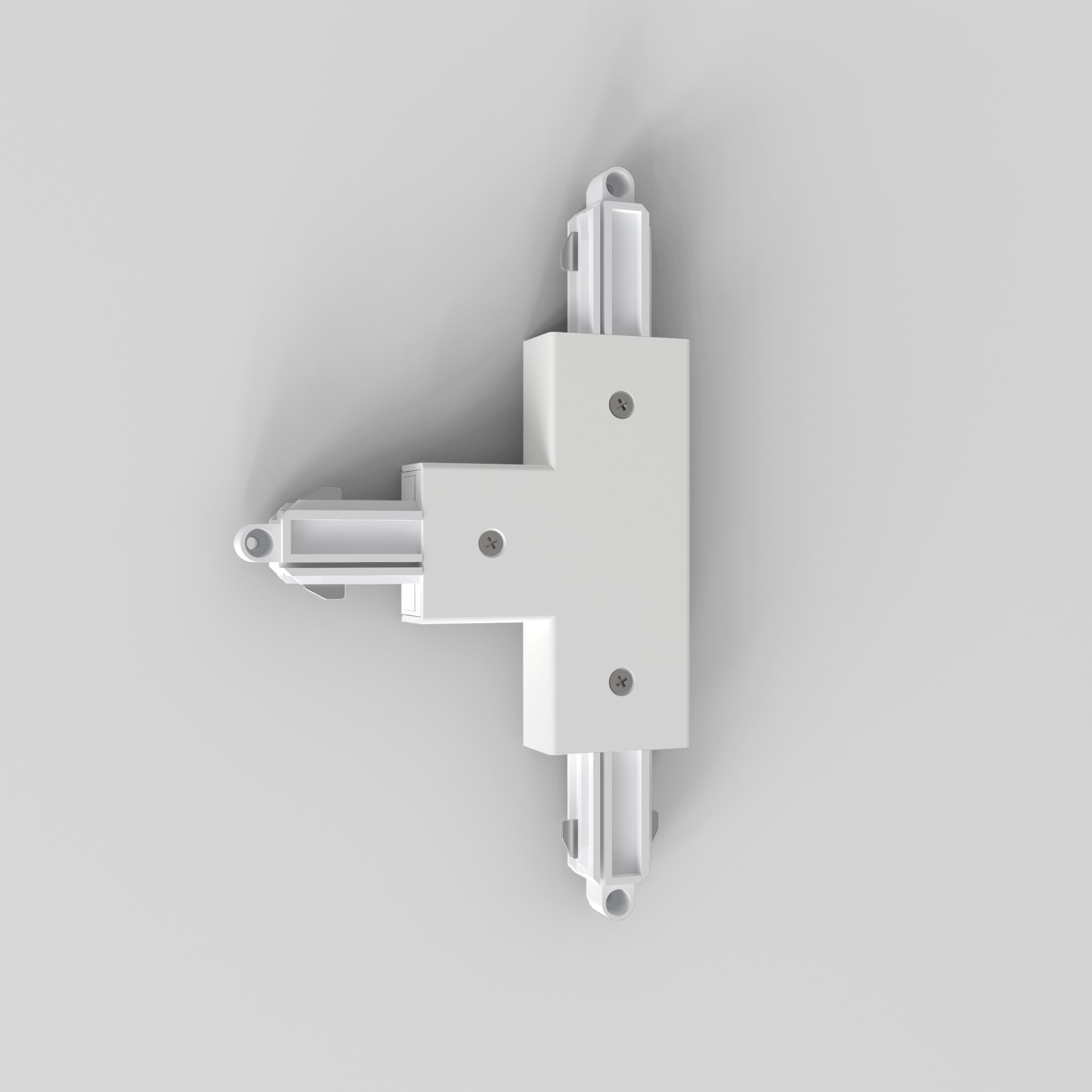 Astro T Connector Left Nearside Earth Track in Matt White