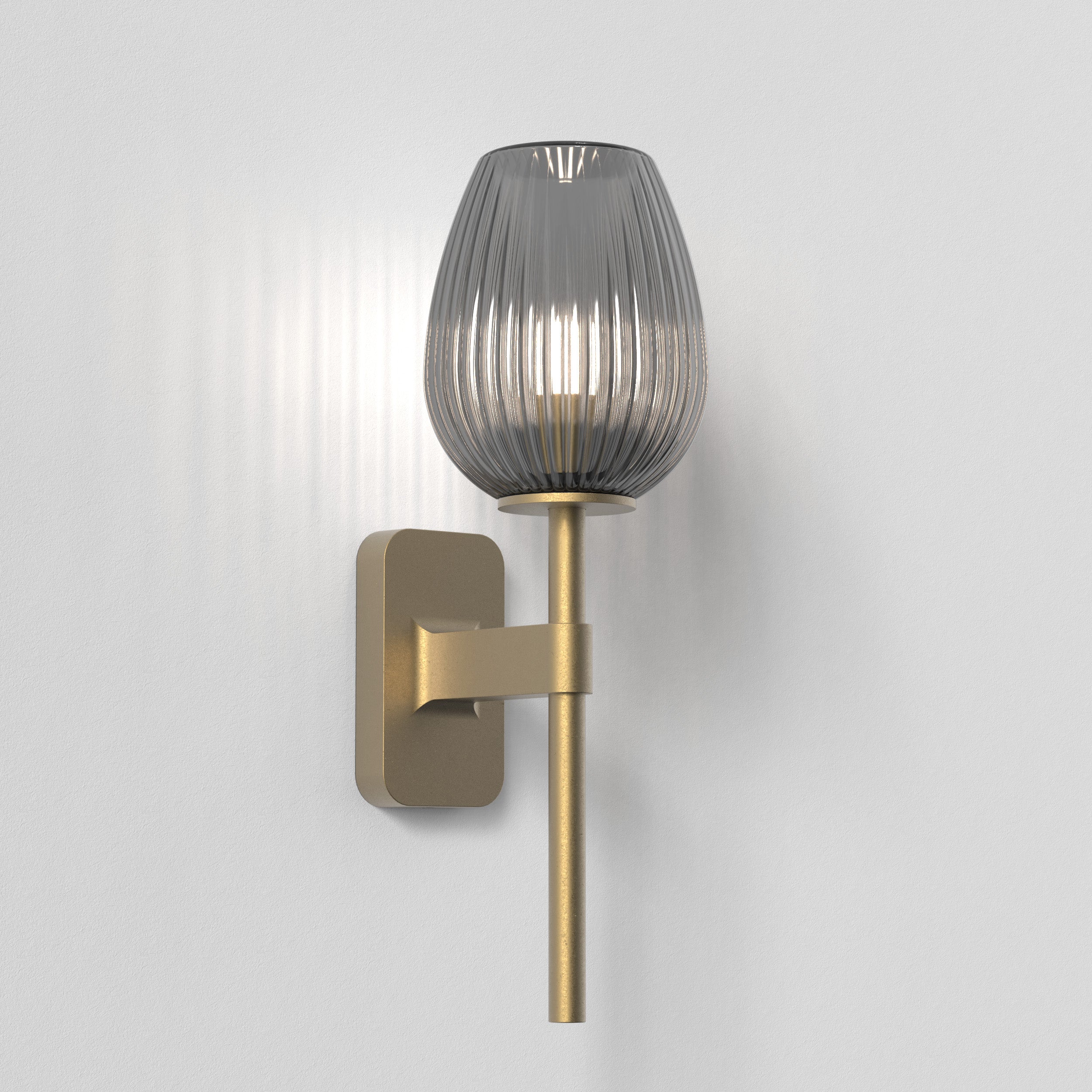 Astro Tacoma 1 Light Bathroom Wall Light in Antique Brass without Shade