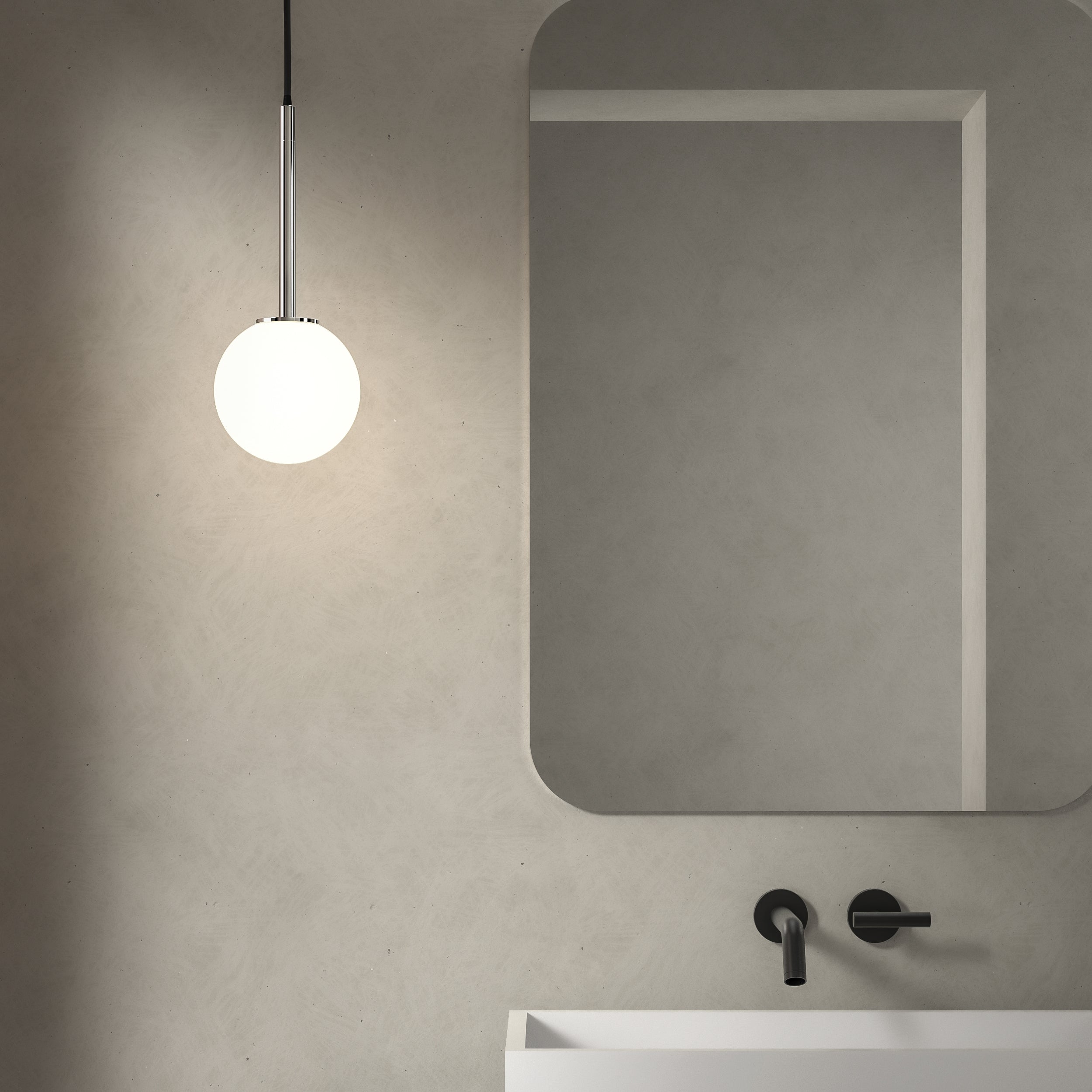 Astro Tacoma Pendant Light in Polished Chrome REQUIRES SHADE
