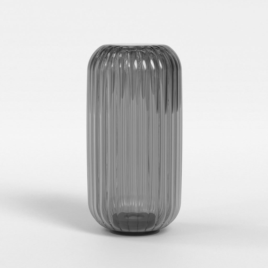 Astro Tacoma Reed Ribbed Glass Shade in Smoke
