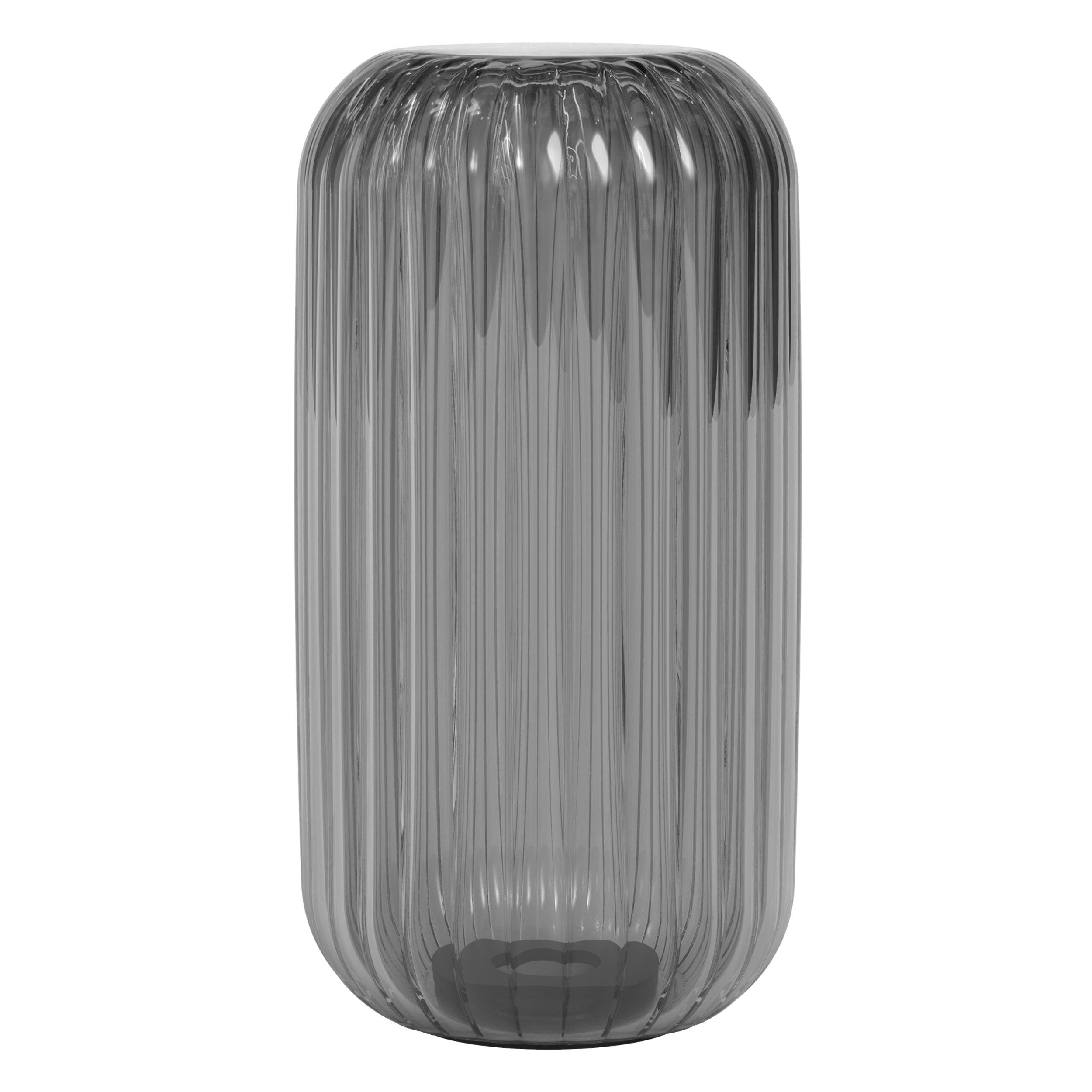 Astro Tacoma Reed Ribbed Glass Shade in Smoke