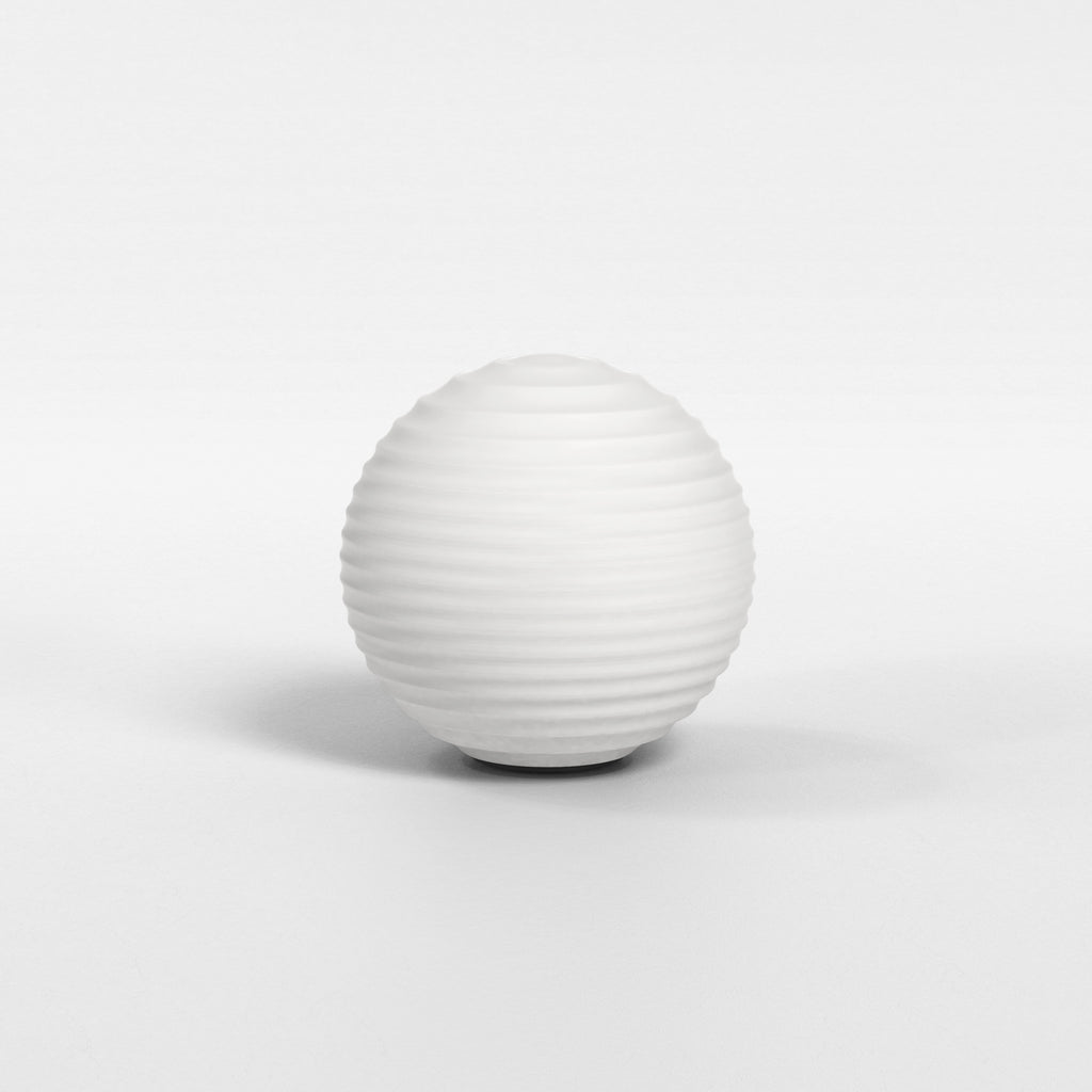 Astro Tacoma Ribbed Glass Shade in White Opal Glass