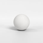 Astro Tacoma Ribbed Glass Shade in White Opal Glass