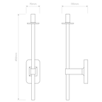 Astro Tacoma Single Grande Bathroom Wall Light in Polished Chrome SHADE NOT INCLUDED