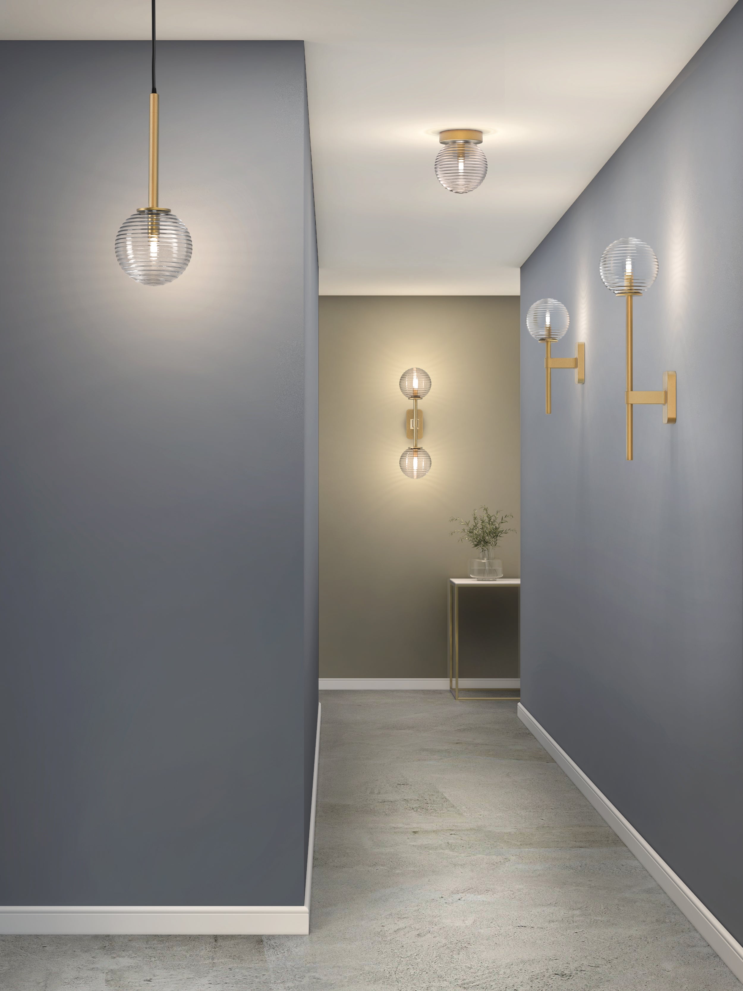 Astro Tacoma Surface Bathroom Wall/Ceiling Light in Antique Brass REQUIRES SHADES