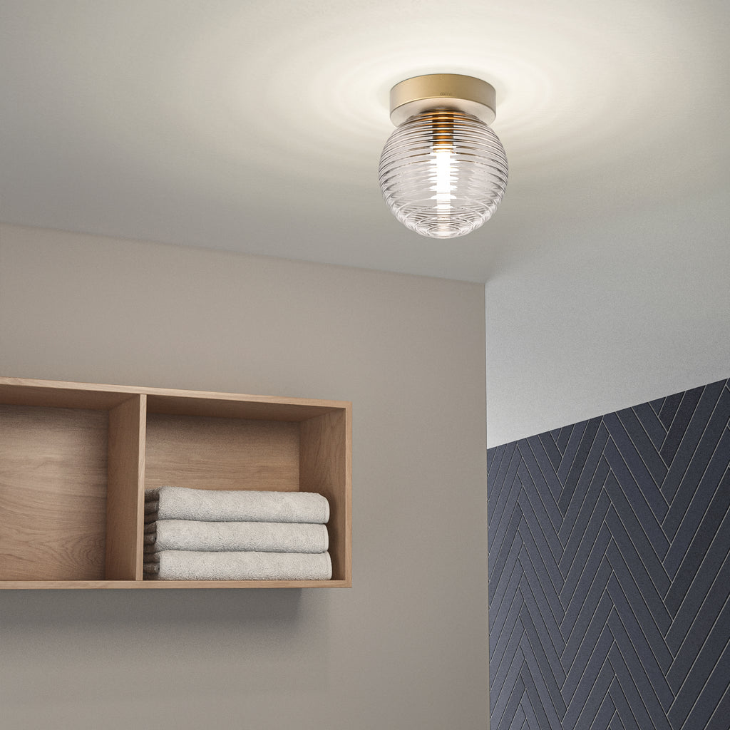 Astro Tacoma Surface Bathroom Wall/Ceiling Light in Antique Brass REQUIRES SHADES