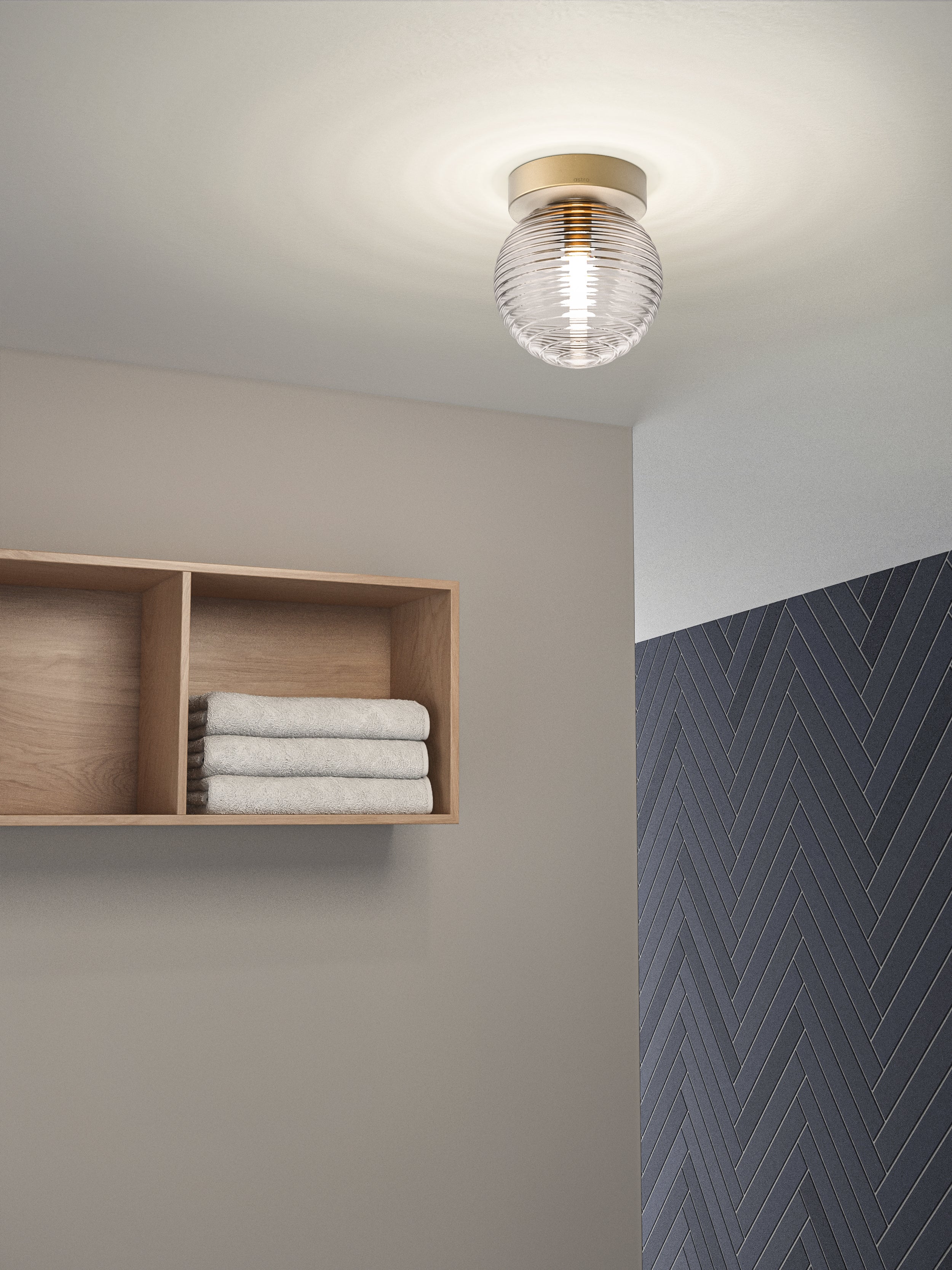 Astro Tacoma Surface Bathroom Wall/Ceiling Light in Antique Brass REQUIRES SHADES