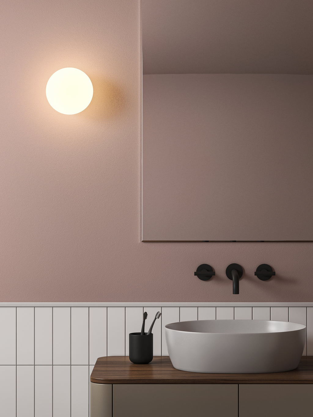 Astro Tacoma Surface Bathroom Wall/Ceiling Light in Matt Black REQUIRES SHADE