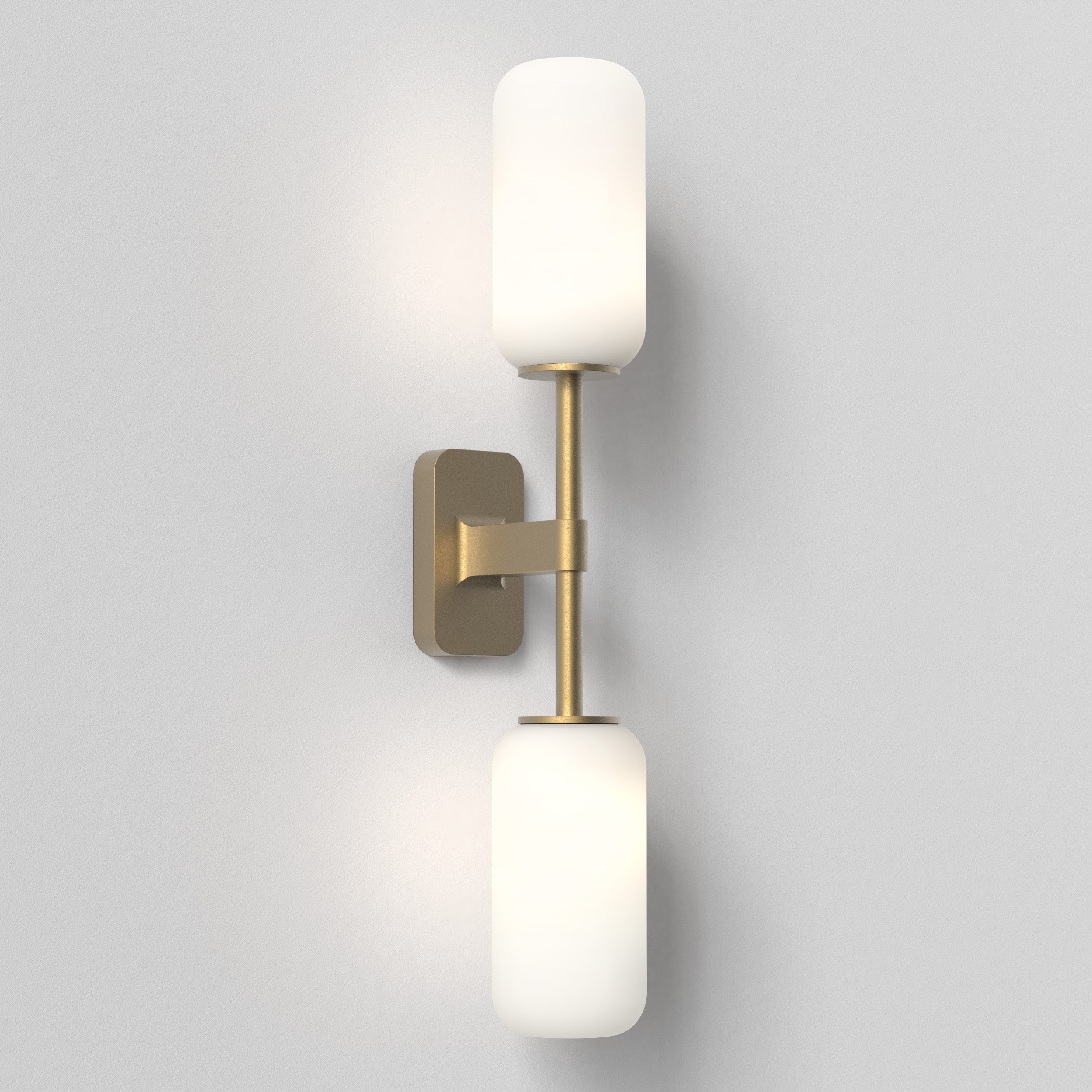 Astro Tacoma Twin Bathroom Wall Light in Antique Brass SHADES NOT INCLUDED