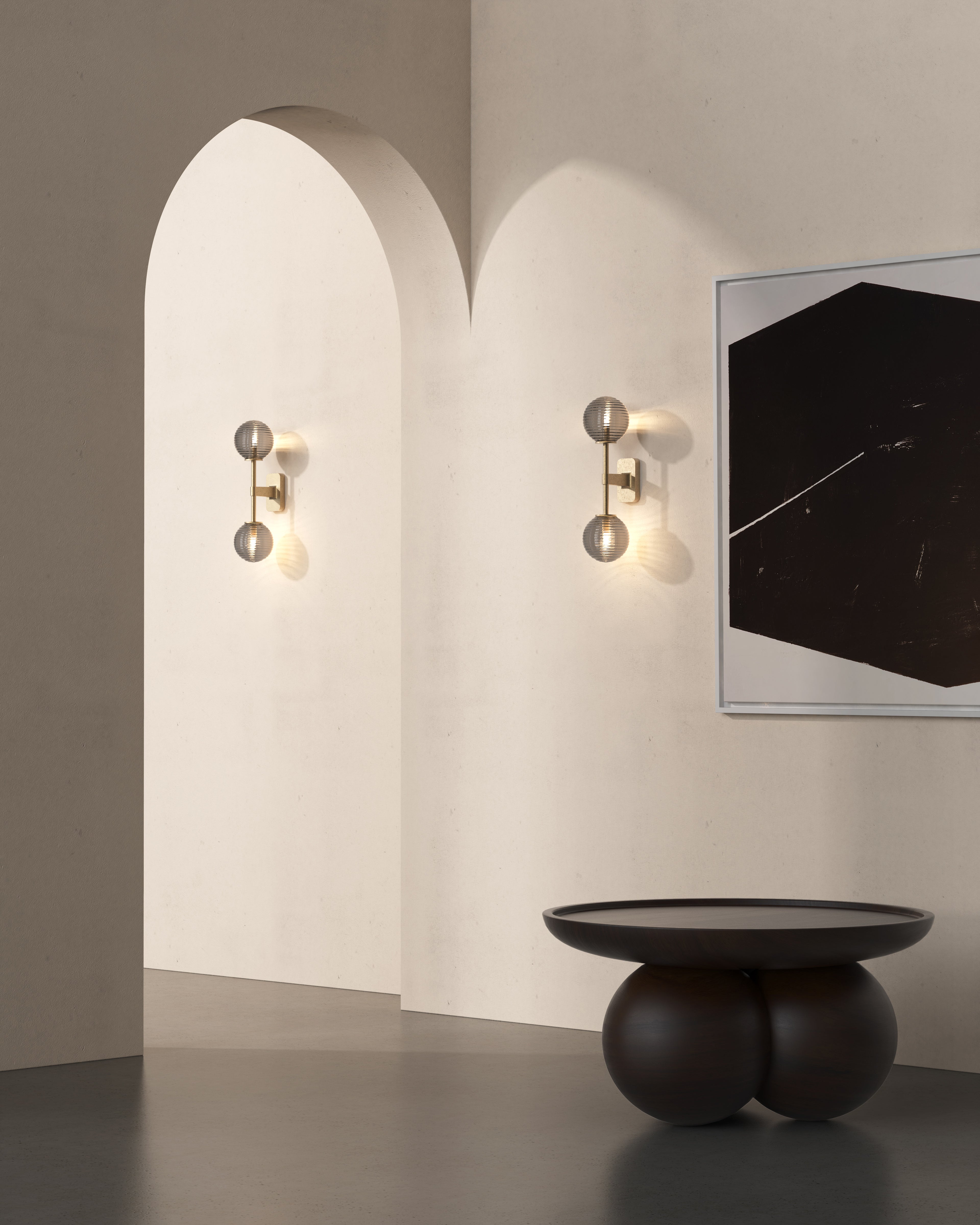 Astro Tacoma Twin Bathroom Wall Light in Antique Brass SHADES NOT INCLUDED