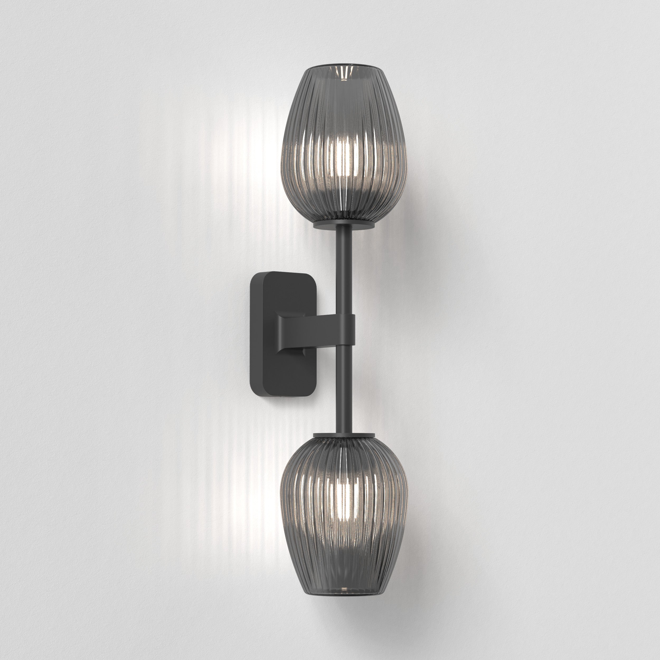 Astro Tacoma Twin Bathroom Wall Light in Matt Black SHADES NOT INCLUDED