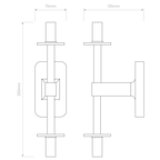 Astro Tacoma Twin Bathroom Wall Light in Matt Black SHADES NOT INCLUDED