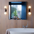 Astro Tacoma Twin Bathroom Wall Light in Matt Black SHADES NOT INCLUDED