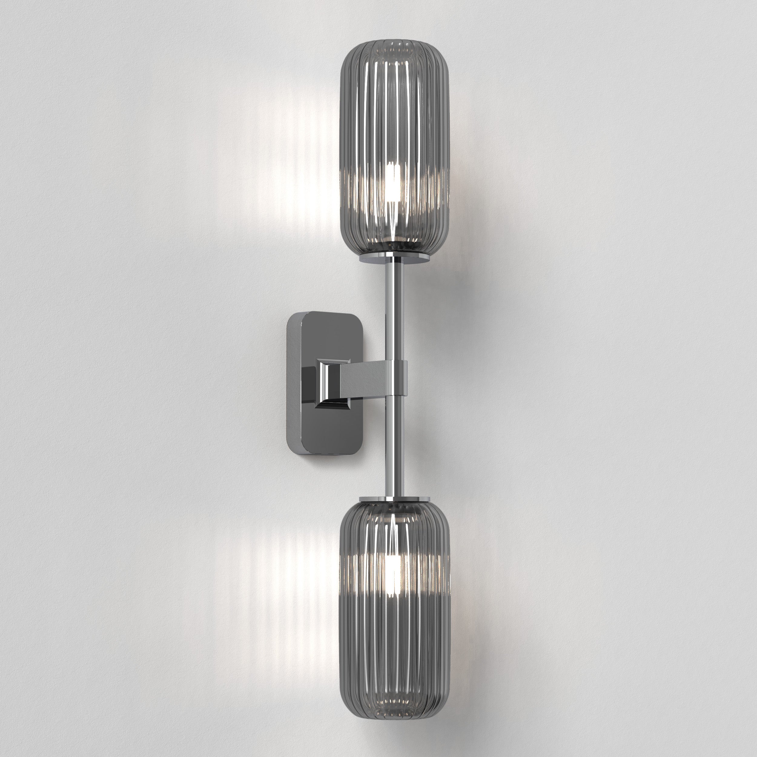 Astro Tacoma Twin Bathroom Wall Light in Polished Chrome without Shades