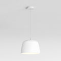 Astro Taiko 300 Pendant Light in Matt White with Spun Metal Shade