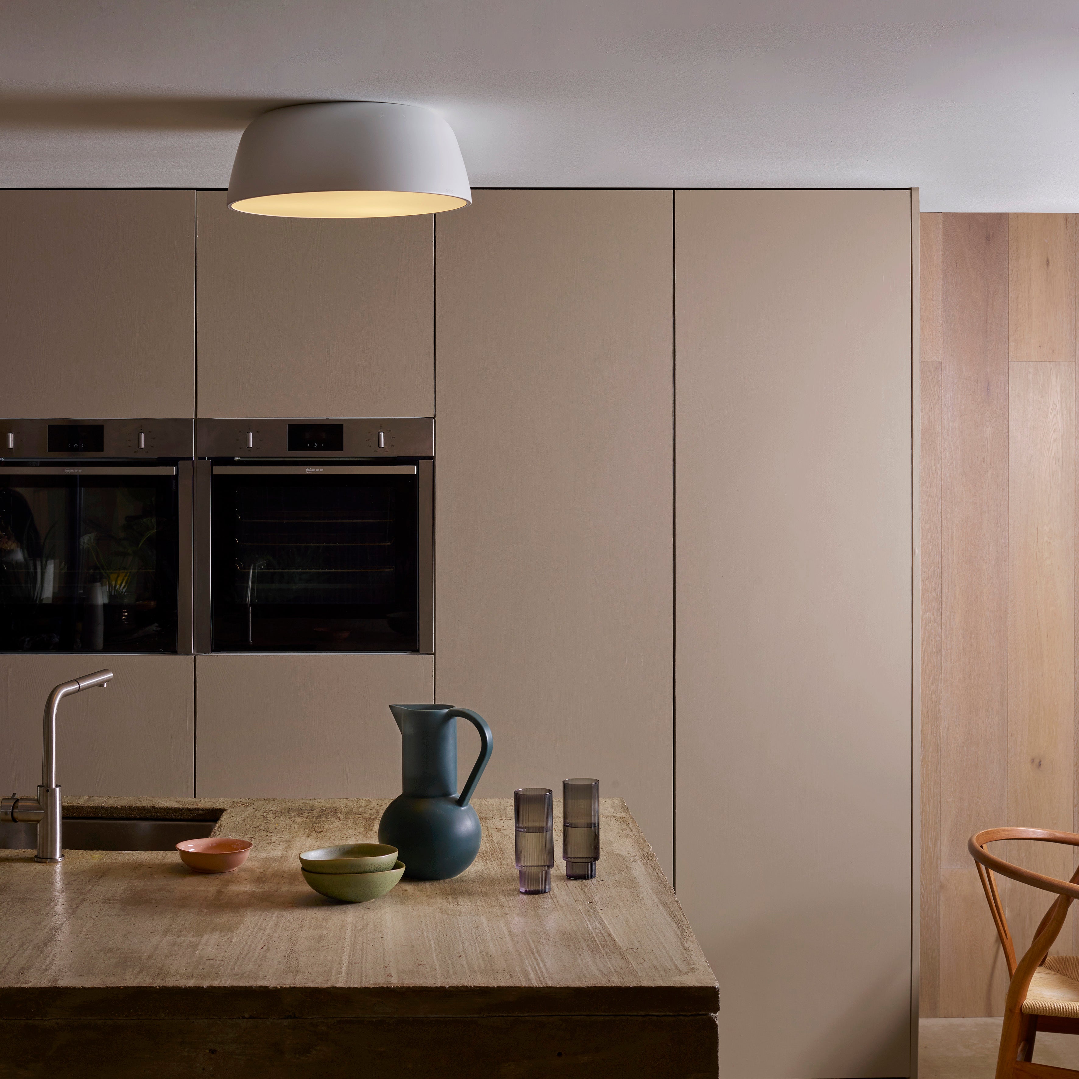 Astro Taiko 400 Ceiling Light in Matt White