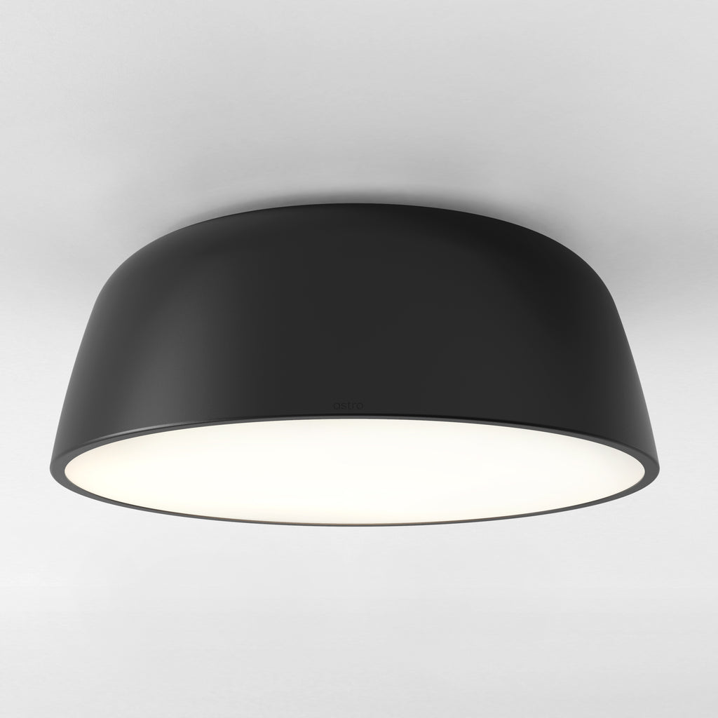 Astro Taiko 400 Flush Ceiling Light in Matt Black